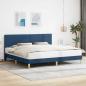Preview: ARDEBO.de - Bettrahmen mit Kopfteil Blau 180 x 200 cm Stoff