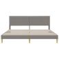 Preview: Bettrahmen mit Kopfteil Taupe 200 x 200 cm Stoff