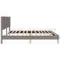 Preview: Bettrahmen mit Kopfteil Taupe 200 x 200 cm Stoff