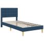 Preview: Bettrahmen mit Kopfteil Blau 80 x 200 cm Stoff