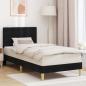 Preview: ARDEBO.de - Bettrahmen mit Kopfteil Schwarz 90 x 200 cm Stoff