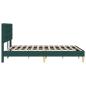Preview: Bettrahmen mit Kopfteil Dunkelgrün 120 x 190 cm Stoff
