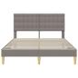 Preview: Bettrahmen mit Kopfteil Taupe 120 x 200 cm Stoff