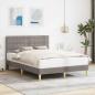 Preview: ARDEBO.de - Bettrahmen mit Kopfteil Taupe 140 x 190 cm Stoff
