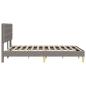 Preview: Bettrahmen mit Kopfteil Taupe 160 x 200 cm Stoff