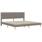 Preview: Bettrahmen mit Kopfteil Taupe 180 x 200 cm Stoff