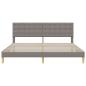 Preview: Bettrahmen mit Kopfteil Taupe 180 x 200 cm Stoff