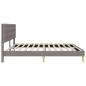 Preview: Bettrahmen mit Kopfteil Taupe 180 x 200 cm Stoff