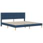 Preview: Bettrahmen mit Kopfteil Blau 200 x 200 cm Stoff