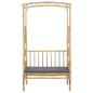 Preview: Gartenbogen mit Sitzbank Dunkelgrau 115 x 50 x 205 cm Bambus