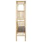 Preview: Gartenbogen mit Sitzbank Dunkelgrau 115 x 50 x 205 cm Bambus