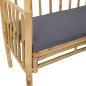 Preview: Gartenbogen mit Sitzbank Dunkelgrau 115 x 50 x 205 cm Bambus