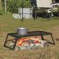 Preview: ARDEBO.de - Faltbarer Campinggrill 58 x 31 x 2 cm Legierter Stahl Schwarz