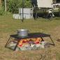 Preview: ARDEBO.de - Faltbarer Campinggrill 31,5 x 26,5 x 4 cm Legierter Stahl