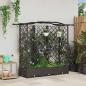 Preview: ARDEBO.de - Hochbeet mit Rankgitter und Dach Braun 163 x 40 x 123 cm PP