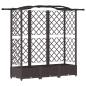 Preview: Hochbeet mit Rankgitter und Dach Braun 163 x 40 x 123 cm PP