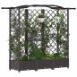 Preview: Hochbeet mit Rankgitter und Dach Braun 163 x 40 x 123 cm PP