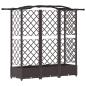 Preview: Hochbeet mit Rankgitter und Dach Braun 163 x 40 x 123 cm PP