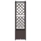 Preview: Hochbeet mit Rankgitter und Dach Braun 122 x 40 x 138 cm PP
