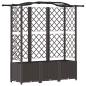 Preview: Hochbeet mit Rankgitter und Dach Braun 163 x 40 x 138 cm PP