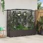 Preview: ARDEBO.de - Hochbeet mit Rankgitter und Dach Braun 204 x 40 x 138 cm PP