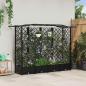 Preview: ARDEBO.de - Hochbeet mit Rankgitter und Dach Schwarz 203,5 x 40 x 123 cm PP