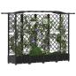 Preview: Hochbeet mit Rankgitter und Dach Schwarz 203,5 x 40 x 123 cm PP