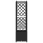Preview: Hochbeet mit Rankgitter und Dach Schwarz 122 x 40 x 138 cm PP
