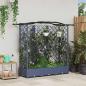 Preview: ARDEBO.de - Hochbeet mit Rankgitter und Dach Grau 163 x 40 x 123 cm PP