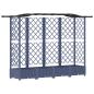 Preview: Hochbeet mit Rankgitter und Dach Grau 203,5 x 40 x 123 cm PP