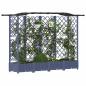 Preview: Hochbeet mit Rankgitter und Dach Grau 203,5 x 40 x 123 cm PP