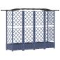 Preview: Hochbeet mit Rankgitter und Dach Grau 203,5 x 40 x 123 cm PP