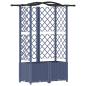 Preview: Hochbeet mit Rankgitter und Dach Grau 122 x 40 x 138 cm PP