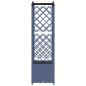 Preview: Hochbeet mit Rankgitter und Dach Grau 122 x 40 x 138 cm PP