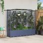 Preview: ARDEBO.de - Hochbeet mit Rankgitter und Dach Grau 204 x 40 x 138 cm PP