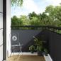 Preview: ARDEBO.de - Balkonsichtschutz mit Ösen 300 x 100 cm Poly-Rattan Anthrazit