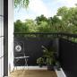 Preview: ARDEBO.de - Balkonsichtschutz mit Ösen 1000 x 100 cm Poly-Rattan Schwarz