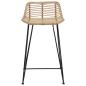 Preview: Barhocker 2 Stk. Natur 44 x 45 x 76 cm Rattan und Stahl