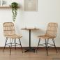 Preview: ARDEBO.de - Esststuhl 2 Stk. Rattan und Stahl Natur 41 x 55 x 85 cm