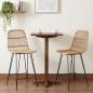 Preview: Barhocker 2 Stk. Natur 44 x 54 x 96 cm Rattan und Stahl