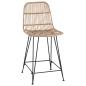 Preview: Barhocker 2 Stk. Natur 44 x 54 x 96 cm Rattan und Stahl