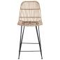 Preview: Barhocker 2 Stk. Natur 44 x 54 x 96 cm Rattan und Stahl