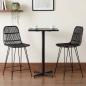 Preview: ARDEBO.de - Barhocker 2 Stk. Schwarz 44 x 54 x 96 cm Rattan und Stahl
