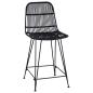 Preview: Barhocker 2 Stk. Schwarz 44 x 54 x 96 cm Rattan und Stahl
