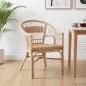 Preview: ARDEBO.de - Stapelstuhl Natur 60 x 60 x 81 cm Rattan