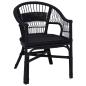 Preview: Stapelstuhl Schwarz 60 x 60 x 81 cm Rattan