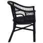 Preview: Stapelstuhl Schwarz 60 x 60 x 81 cm Rattan