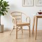 Preview: ARDEBO.de - Stapelstuhl Natur 58 x 60 x 81 cm Rattan
