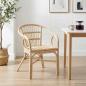 Preview: Stapelstuhl Natur 58 x 60 x 81 cm Rattan