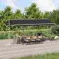 Preview: ARDEBO.de - Freistehende Markise 5 x 3 m Polyester Anthrazit